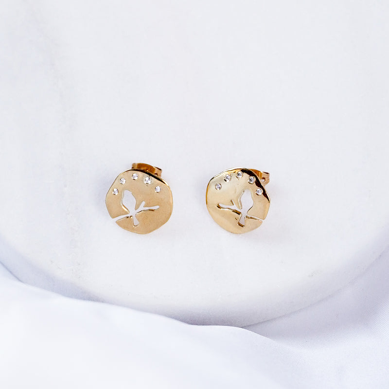 The Shining Gold Bird Studs