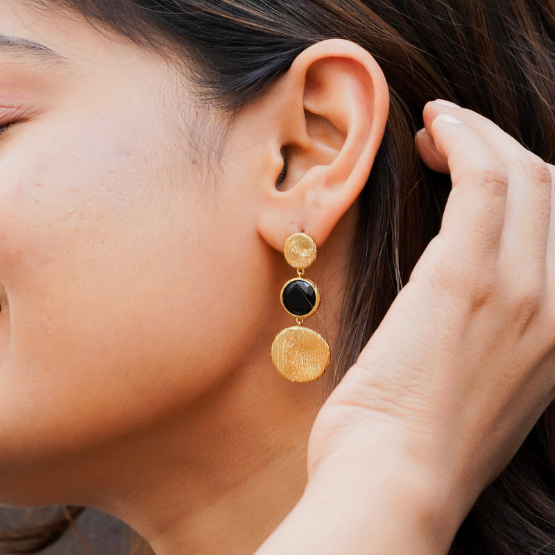 The Golden Black Earrings