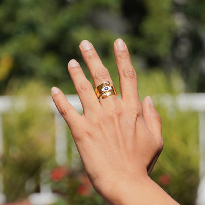 The Gold Evil Eye Ring