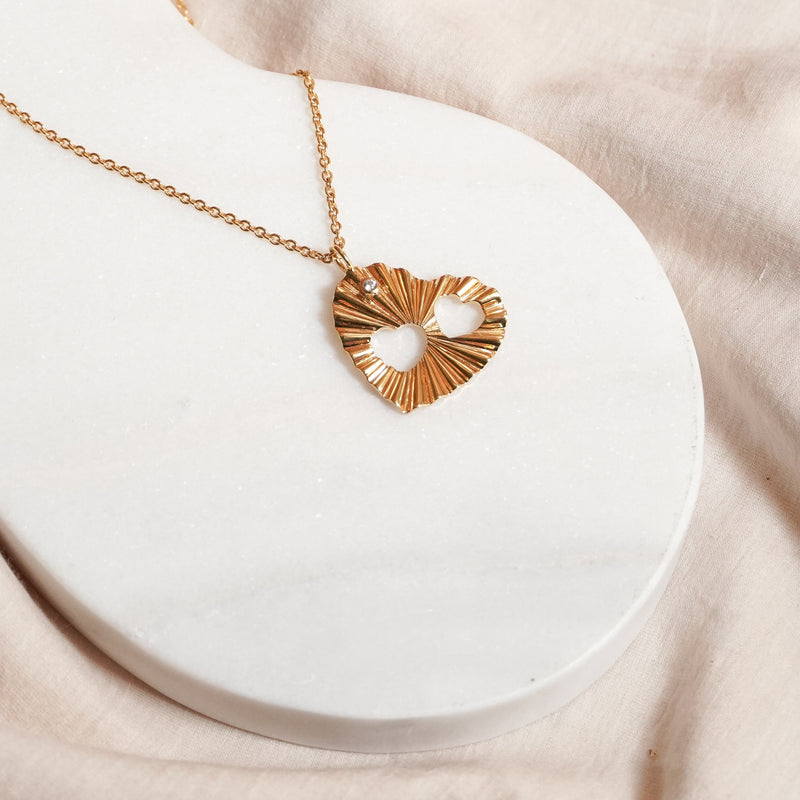 The Gold Heart Pendant Necklace