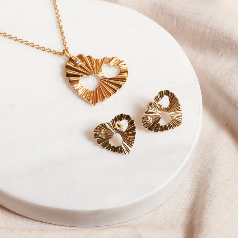 The Gold Heart Pendant Necklace