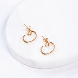 The Curved Gold Earrings