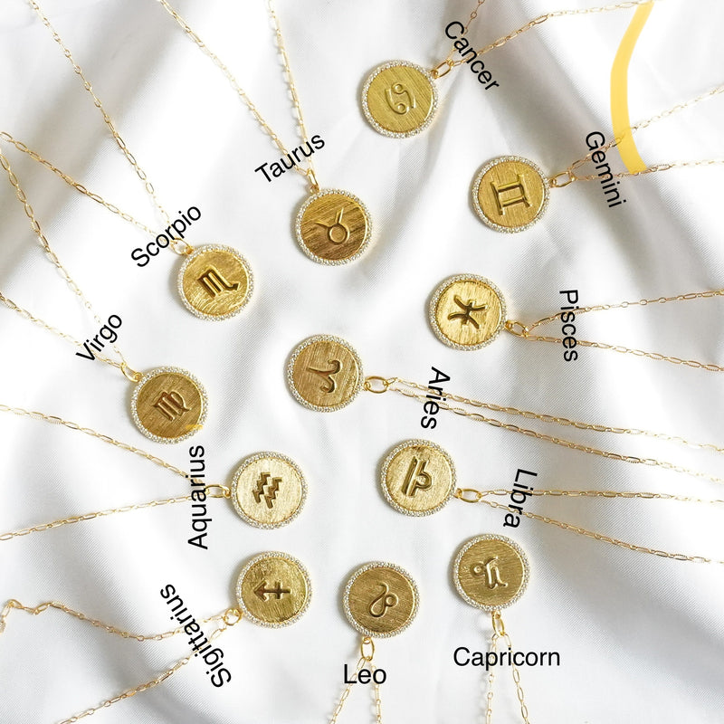 Family zodiac necklace - Family of 4