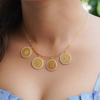 Family zodiac necklace - Family of 4