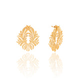 The Shine Of Gold Flower Earrings