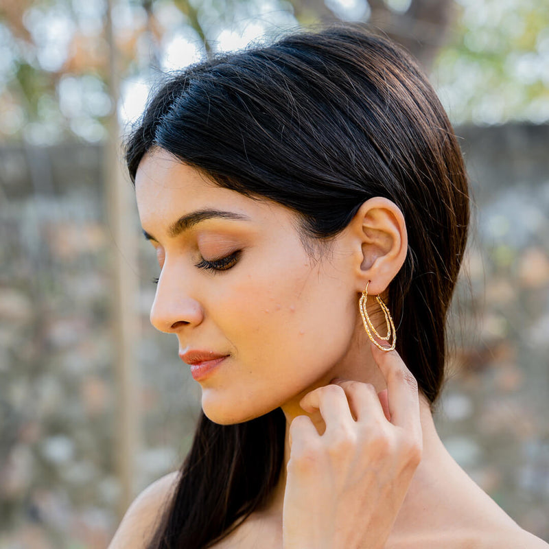 The Threads of Gold Earrings