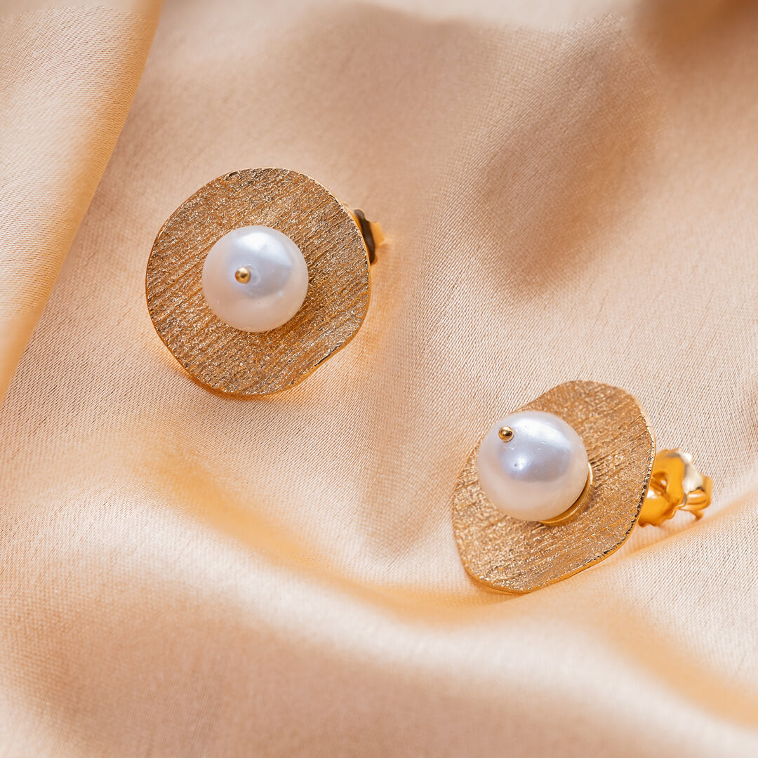 The Golden Pearl Studs