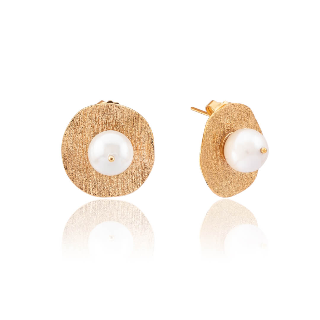 The Golden Pearl Studs