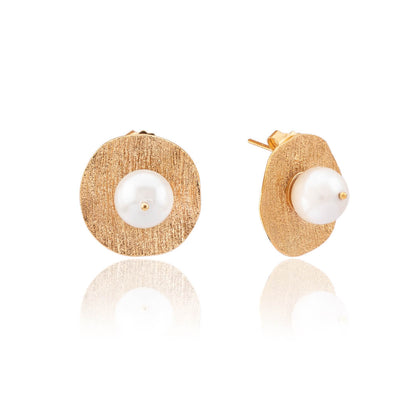 The Golden Pearl Studs