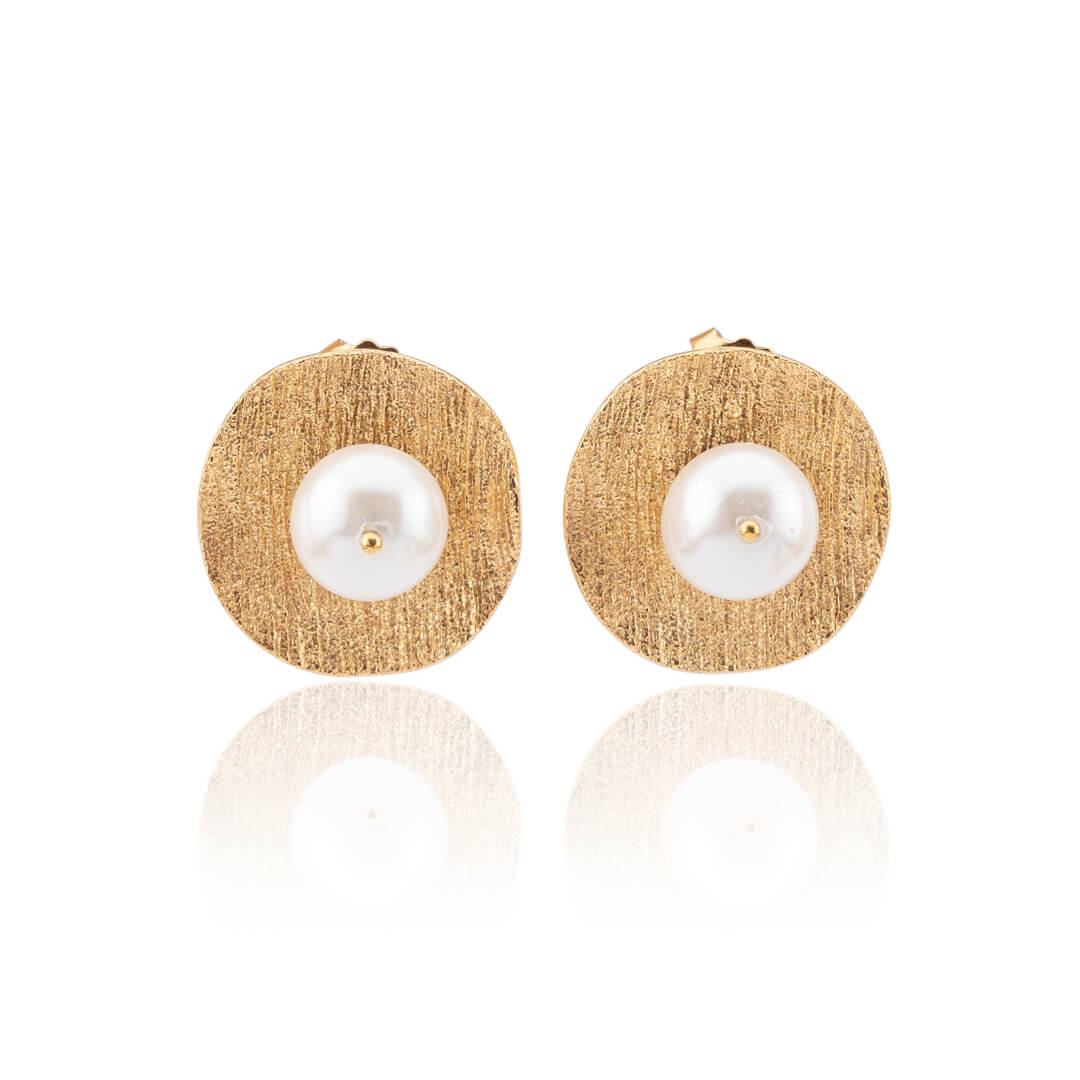 The Golden Pearl Studs